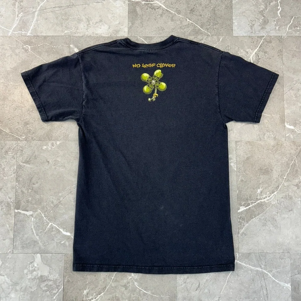 Vintage Metallica Graphic Tee Mens Small No Leaf Clover Band Shirt Black Y2K